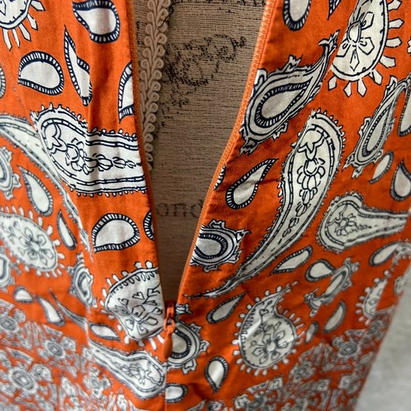 Tyler Boe Betsy Printed Cotton Paisley Shift dress 12 - Picture 9 of 10